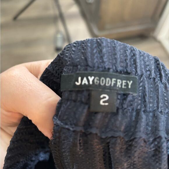 Jay Godfrey Navy Blue Pull On Jogger Pants With Pockets Size 2 - Picture 6 of 6